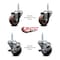 Service Caster 3 Inch High Temp Glass Filled Nylon 58 Inch Threaded Stem Caster Set 2 Brakes SCC SCC-TS20S314-GFNSHT-58212-2-TLB-2 - alternate 4